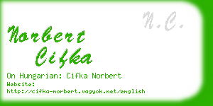 norbert cifka business card